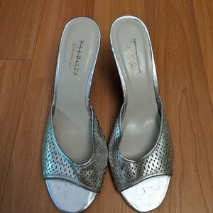 Talbot's leather mules